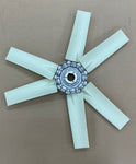 WingFan 6 blade on 9 blade hub P1 bushing mount, 4Z fan left or Right, custom diameter (max 33")