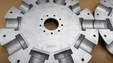 10 blade Wingfan T hub set 90mm 9 bolt, aluminum