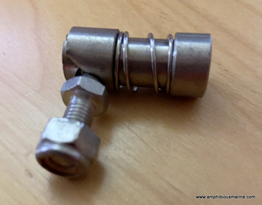 Control cable end swivel,  quick disconnect ball joint stainless